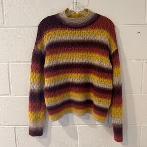 Kut from the Cloth Striped Fuzzy Sweater Size Small
